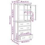  Set namještaja za pohranu s ladicama Smeđa Konstruirano drvo | shoptok.hr