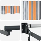 vidaXL Skrovita tenda Višebojna 400x300 cm Tkanina | shoptok.hr