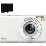 digitalni fotoaparat 48MP 2.7K fhd 16X digitalni zoom, spletna kamera, samodejno ostrenje white, (21266036)