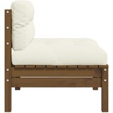  Srednja vrtna sofa s jastucima boja meda od masivne borovine | shoptok.hr