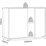 MID.YOU Arhivska Omara Salia B100, Antracit, Barva Hrasta | Shoptok.si