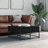 vidaXL Stolić za kavu crni 80 x 80 x 40 cm od konstruiranog drva | shoptok.hr