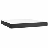  s oprugama i madracem crni 160 x 200 cm od umjetne kože | shoptok.hr