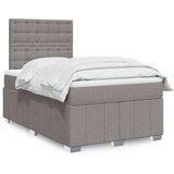  Krevet s oprugama i madracem smeđesivi 120 x 190 cm od tkanine | shoptok.hr