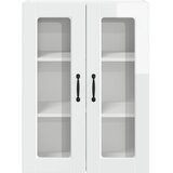  Zidni stakleni ormarić PORTO Visoki sjaj bijela 60 x 31 x 80 cm | Eponuda.com