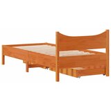  Okvir kreveta s ladicama voštano smeđi 90 x 200 cm borovine | Eponuda.com