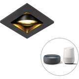 QAZQA Pametno vgradna črna črna z nastavljivim WiFi GU10 - Qure | Shoptok.si