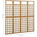 Sobna pregrada / rešetka s 4 panela od jelovine 161 x 180 cm | shoptok.hr