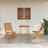  Sklopivi bistro set 3 kom. Smeđa Čvrsto drvo akacije | shoptok.hr