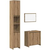 vidaXL 3-dijelni set kupaonskog namještaja käsityöläinen tammi | shoptok.hr