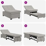  Krevet-sofa na razvlačenje Svijetlo siva 194 x 67 x 82 cm | shoptok.hr
