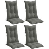 Jastuci za stolice 4 kom tamnosivi 120x50x7 cm od tkanine | shoptok.hr