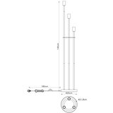 Globo 54008-3S - Stojeća lampa MARTHA 3xE27/60W/230V | Eponuda.com