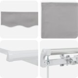 vidaXL Ročna Retraktibilna Tenda Svetlo Siva 450x300 cm, Tenda za Zamenjavo Tkanine za 4,5x3 m Okvir Svetlo Siva | Shoptok.si