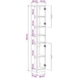  Kupaonski ormar s otvorenom policom HOORN Hrast artisan - Hrast artisan | shoptok.hr