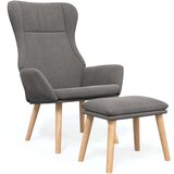 Stol za sproščanje s stolčkom za noge svetlo sivo blago, (20821739) | Shoptok.si