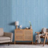  Tapeta - Blue Panels - Wooden planks in a pastel blue shade. 50x1000 Standard | shoptok.hr