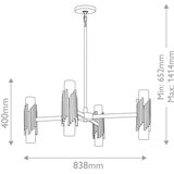 Elstead MARVELE8-AB-OPAL - Luster na štangi MARVELE 8xE14/40W/230V zlatni | Eponuda.com