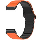 INF Silikonski pašček za uro, kompatibilen z Garmin Fenix 8/7x/6x/5x Black Orange, (5000326883) Cene