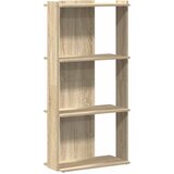 Maison Chic Knjižna omara - Knjižni regal 3-nadstropna sonoma hrast 60x30x120 cm inž. les, (21725634) Cene