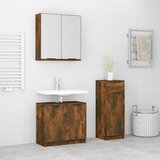 Maison Chic Komplet kopalniških omaric - Kopalniški sestavi 3-delni dimljen hrast inženirski les, (21787123) | Shoptok.si