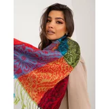 Fashion Hunters Colorful women's scarf with fringe