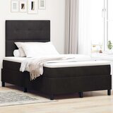  Box Spring Postelja z Blazino Črna 120x200 cm Žamet, (22052099) | Shoptok.si