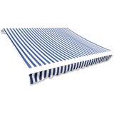 vidaXL Tenda iz platna 450x300 cm modra in bela, (20692904) Cene