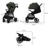Kinderkraft Ogrodje s sedežno enoto Grande 2 mystic green | Shoptok.si