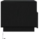  Klub stolić s LED svjetlima crni hrast 50x49x40 cm | shoptok.hr