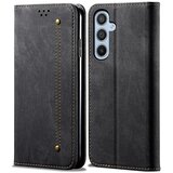 INORCO Ovitek za telefon, odporen na padce, za Samsung Galaxy A24 4G Jeans tkanina, tekstura, preklopna usnjena prevleka s stojalom, denarnica, (22036390) Cene