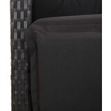  5-dijelni vrtni blagovaonski set s jastucima od poliratana crni Crna 90 cm table length | shoptok.hr