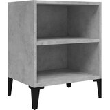  Noćni ormarić s metalnim nogama boja betona 40 x 30 x 50 cm | shoptok.hr