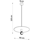  Obesna svetilka FLAVIO črna, (21348227) | Shoptok.si