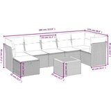  9-dijelni set vrtnih sofa s jastucima bež od poliratana | shoptok.hr