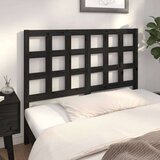  Posteljno vzglavje črno 125,5x4x100 cm trdna borovina, (20685022) | Shoptok.si