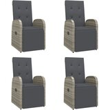  5-dijelni vrtni blagovaonski set sivi od poliratana Siva Dužina stola 90 cm | Shoptok.si