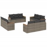  12-dijelni set vrtnih sofa od poliratana s jastucima sivi | shoptok.hr