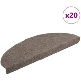  Prostirke za stepenice, samoljepljive, 20 kom., 65x21x4 cm, bež, poluokrugle, velike | shoptok.hr