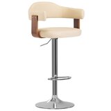 Furnova Barski stolčki 2 kosa krem ukrivljen les in umetno usnje, (21949509) | Shoptok.si