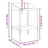  Stalak za biljke antracit 56,5 x 54,5 x 100 cm pocinčani čelik | Eponuda.com