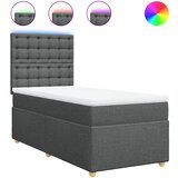  The Living Store Box spring postelja z vzmetnico temno siva 80x200 cm blago - Box Spring Postelja, (21495995) | Shoptok.si