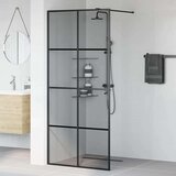  Zid za walk-in tuš Crna 90 x 195 cm Staklo otporno na udarce | shoptok.hr