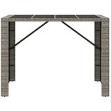 vidaXL barski stol sa staklenom pločom sivi 145x80x110 cm poliratan | shoptok.hr