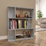 Furnova Knjižna omara/paravan betonsko siva 80x24x96 cm iverna plošča, (21950697) Cene