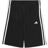 ADIDAS SPORTSWEAR Športne hlače 'Train Essentials Aeroready 3-Stripes -Fit' črna / bela