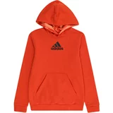 ADIDAS SPORTSWEAR Sportska sweater majica 'Brand Love Allover Print' narančasto crvena / crna