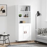 The Living Store Visoka omara bela 69,5x34x180 cm inženirski les - Visoka Omarica, (21661327) | Shoptok.si