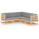 Maison Chic Seti vrtnega pohištva - Vrtna garnitura - Vrtni pohištvo set 5-delna z blazinami trdna borovina, (21819866) | Shoptok.si