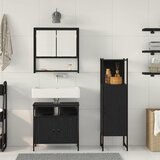  Set namještaja za kupaonicu 3 kom. Crna Konstruirano drvo | Shoptok.si
